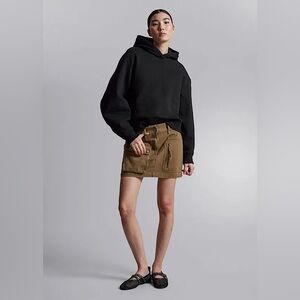 & OTHER STORIES + PARIS ATELIER COTTON UTILITY MINI SKIRT SKATER GORP Brown 6